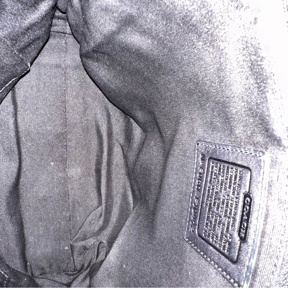 Coach Vintage Hampton Legacy F10412 Black Leather Tote Shoulder Bag - Picture 11 of 12